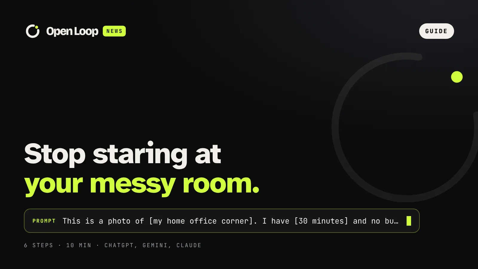 Open Loop News guide: How to use AI to declutter a room from a photo