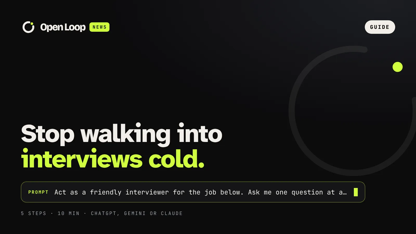 Open Loop News guide: How to use AI to practise for a job interview