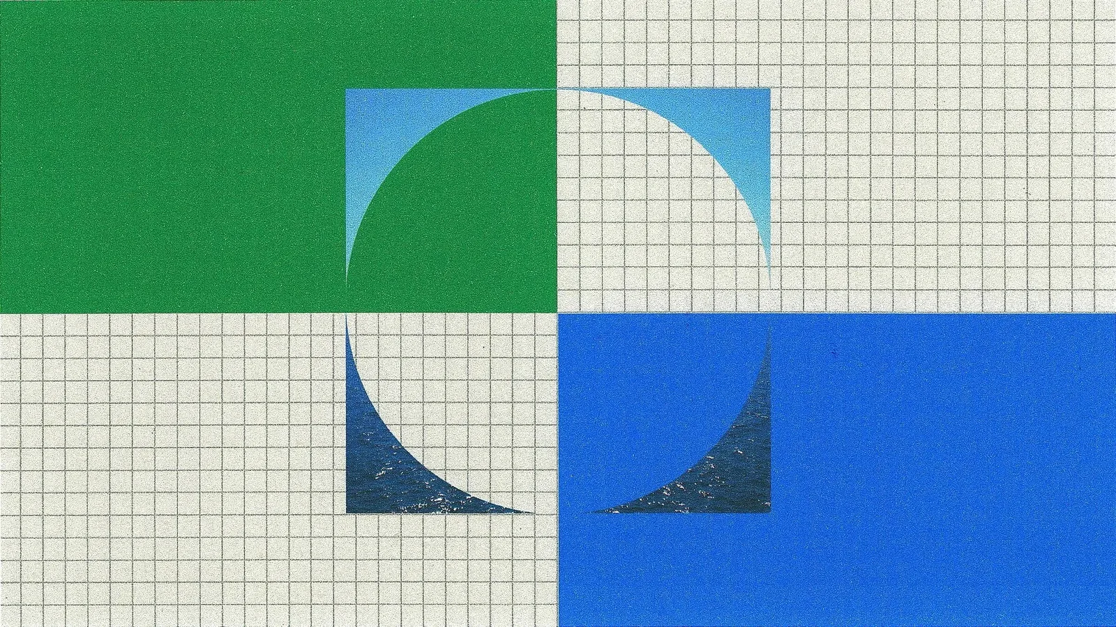 Anthropic's green and blue illustration for its report