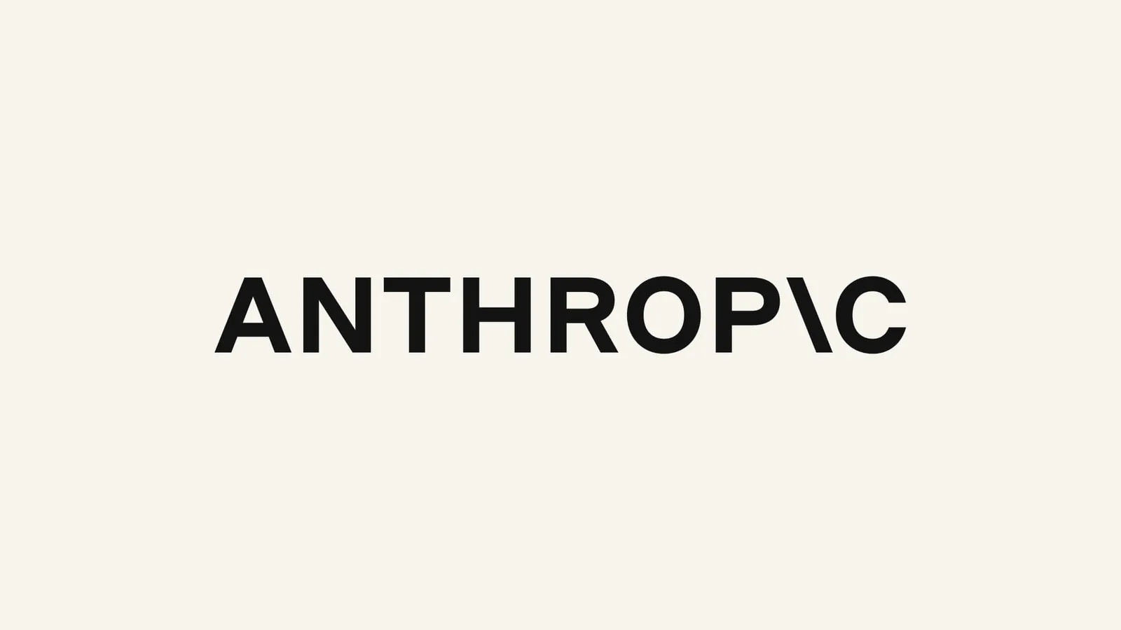 Anthropic logo on a cream background
