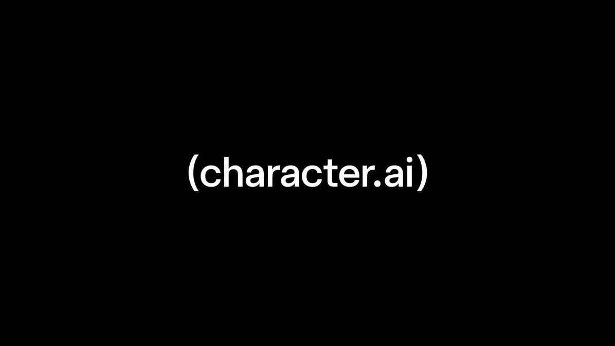The Character.ai logo on a black background
