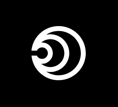The Genesis Mission logo, white rings on black